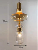Axyaa Nordic Designer Stained Glass Chandelier for Living Room and Bedroom