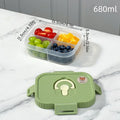Axyaa Clear Compartment Lunch Box for Kids - Microwave Safe & Portable