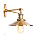Axyaa Vintage Industrial 2-Head Wall Lights with Pull Chain Switch