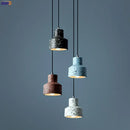 Axyaa Cement LED Pendant Lamp Modern Hanging Light Fixtures in 4 Colors