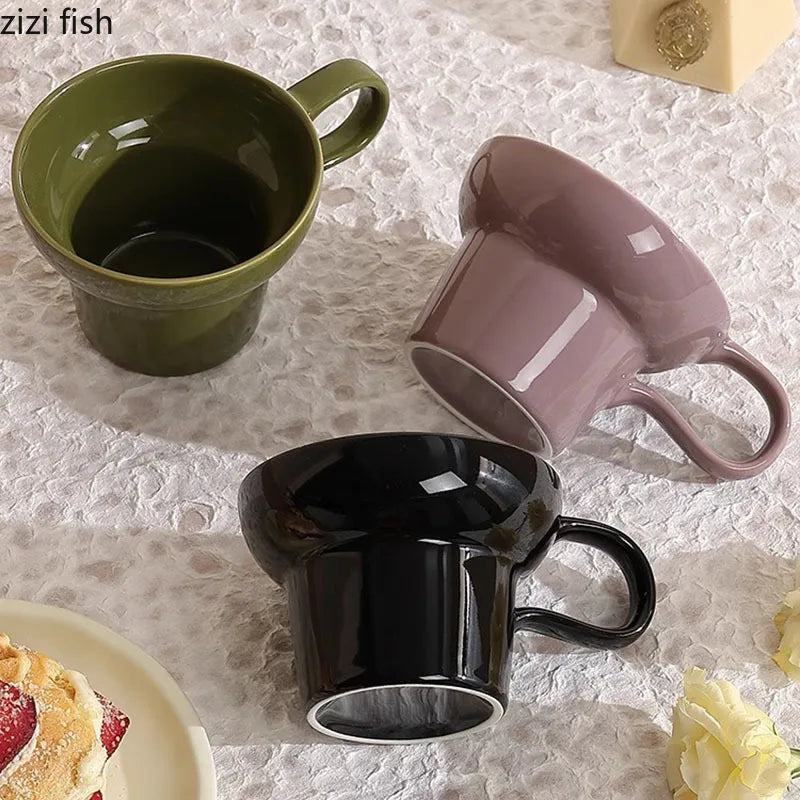 Axya Ceramic Handle Mug Set for Couples