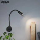 Axyaa Modern LED Wall Lamp with Rotatable Gooseneck for Living Room and Study Room