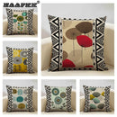 Axyaa Geometric Cushion Cover 45x45cm Linen Abstract Design Pillow