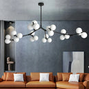 Axyaa Modern Glass Balls LED Chandelier for Living Room Dining Bedroom