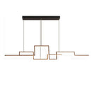 Axyaa Modern Aluminum LED Chandelier & Long Black Hanging Lamps for Dining Room
