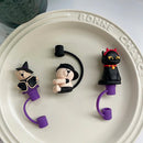 Axyaa Bear Pumpkin Straw Cover: Cute & Reusable Silicone Sippy Cap