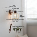 Axyaa White Glass LED Wall Light Pumpkin Stairs Modern Nordic Decor Bedside Lamp