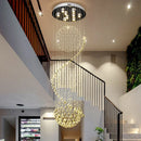 Axyaa Modern LED Crystal Chandelier for Living Room and Staircase