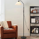 Axyaa Pleated Lampshade Floor Lamp: Nordic Sofa Vertical Lamp for Living Room, Bedroom, and Book Reading