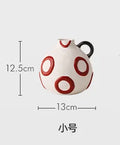 Axyaa Double Ear Ceramic Vase for Flower Arrangement & Ornamental Crafts