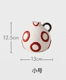 Axyaa Double Ear Ceramic Vase for Flower Arrangement & Ornamental Crafts