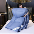 Axyaa Winter Duvet - White Goose Down Core, Double Thickened Quilt