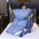 Axyaa Winter Duvet - White Goose Down Core, Double Thickened Quilt