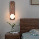 Axyaa Walnut Grille Wall Light: Japanese Wabi sabi Style for Bedroom, Restaurant, and Corridors.