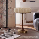 Axyaa French Retro Solid Wood Table Lamp, Designer Bedroom Bedside Lamp, Elegant Antique Style