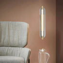 Axyaa Brass Gold Glass Wall Light Modern Sconce for Living Room Bedroom Aisle