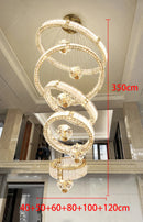 Axyaa LED Staircase Chandeliers Modern Home Decor Pendant Light Lamps