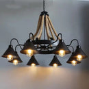 Axyaa Industrial Loft Iron Chandelier for Coffee Shop Restaurant Club Lighting
