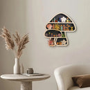 Axyaa Wooden Mushroom Wall Hanging Decoration and Storage Shelf