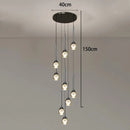 Axyaa Crystal Chandelier Stair Pendant Living Room Interior Lighting