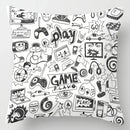 Axyaa Gamer Grip Square Pillowcase | Anime Style | TV Game Fan | 45x45 Cushion Cover