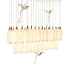 Axyaa Crystal Flower Chandelier for Stairway Loft, Villa, Hotel Lobby