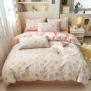 Axyaa Minimalist Cartoon Design Duvet Cover Set in 100% Cotton, 4-Piece Bedding Collection
