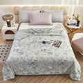 Axyaa Cool Silk Hyaluronic Acid Summer Quilt - Knitted, Printed, Comfortable, Breathable
