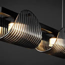 Axyaa Smoke Grey Glass LED Pendant Chandelier for Modern Interior Lighting