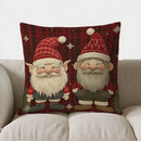 Axyaa Snowflake & Bow Christmas Tree Pillow Cover for Sofa, Bedroom, Car