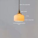 Axyaa Clear Glass LED Pendant Lamp with Knob Switch - Modern Copper Hanglamp