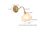 Axyaa Vintage Copper Glass LED Wall Light for Bedroom, Stair, Living Room