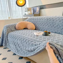 Axyaa Super Warm Coral Fleece Sofa Blanket for Winter - Soft & Thick Couch Cover