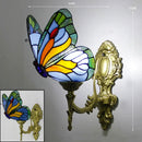 Axyaa Butterfly Design Stained Glass Chandelier - Colorful Lighting for Home and Business