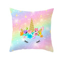 Axyaa Purple Unicorn Rainbow Sunrise Pillowcase for Home Decor