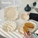 Axya Beige Ceramic Tableware Set, Dessert Tray, Rice Bowl, Fish Plate, Kitchen Set