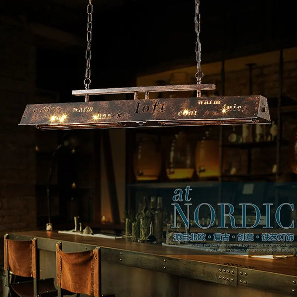 Axyaa Retro Industrial Chandelier: Vintage American Style for Restaurant, Bar, and Home