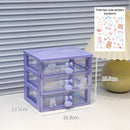 Axyaa Kawaii Desk Organizer Drawer for Stationery, Cards, and Small Objects