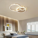 Axyaa Modern 5 Ring LED Ceiling Light in Black, Gold, White for Home Design