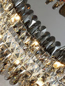 Axyaa Crystal Ceiling Light: Modern Round LED Fixture for Living Room, Bedroom, Dining Room