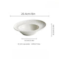 Axyaa Western Pasta Ceramic Plate: High Feeling Hotel Plate, French Creative Salad Plate