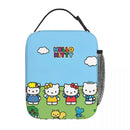 Axyaa Hello Kitty Insulated Lunch Tote for Travel Food Storage - Reusable Thermal Cooler