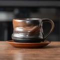 Axyaa Nordic Travel Coffee Cup & Saucer Set - Vintage Ceramic Koffie Afternoon Tea Milk Cup