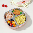 Axyaa Stainless Steel Bento Lunch Box Set with 4 Compartments