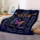Axyaa Sister Print Flannel Blanket: Soft Cozy Warmth for Home, Travel, and Office