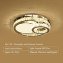 Axyaa Heart Crystal LED Ceiling Lamp for Modern Bedrooms & Living Rooms