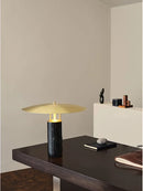 Axyaa Stone Marble Table Lamp, Minimalist Nordic Design for Living Room, Bedroom, Office
