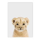 Axyaa Baby Animals Poster: Lion Tiger Hippo Giraffe Elephant Zebra Wall Art
