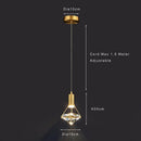 Modern Crystal Pendant Light by Axyaa: Height Adjustable Hanging Fixture for Kitchen, Dining, Living, Bedroom