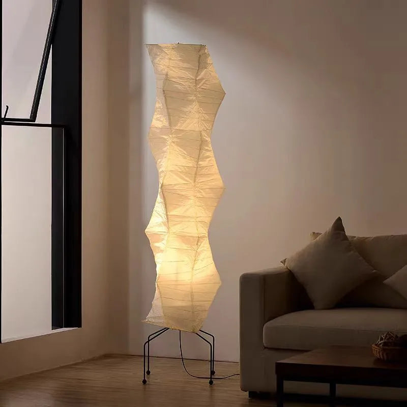Axyaa Rice Paper Floor Lamp Tripod Standing Light for Living Room Bedroom